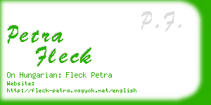 petra fleck business card